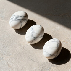 Luxury marble eggs still life