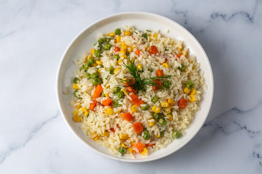 Turkish cuisine; vegetable pilaf is also known as spring pilaf. Turkish name; sebzeli pilav ya da bahar pilavi