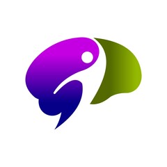 Human head mind logo design