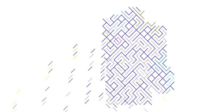 Falling Diagonal Lines Create Vatican City Map Silhouette