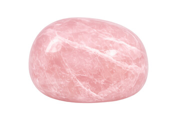 Rose quartz gemstone tumbles polished crystal representing love, healing, and spiritual energy on transparent background