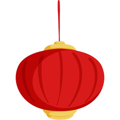 Red Chinese Hanging Lantern Illustration  © Juthamanee