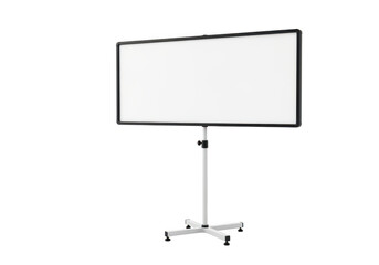 Obraz premium Modern television set with stand isolated on transparent background