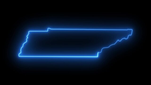Tennessee state map sketch animation