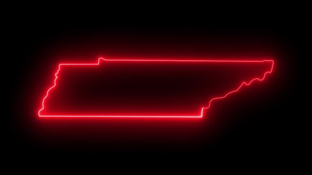 Tennessee state map sketch animation