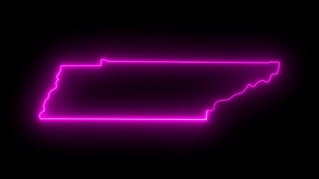 Tennessee state map sketch animation