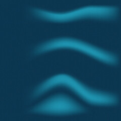 Fototapeta premium Abstract dark blue background with glowing cyan wavy gradients and grainy noise texture