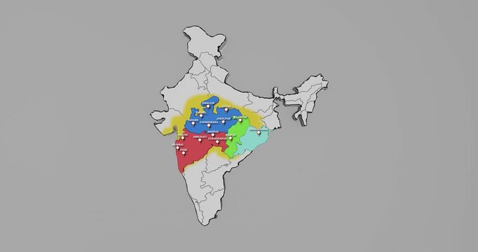 India Map Graphic Illustration for Business and Education