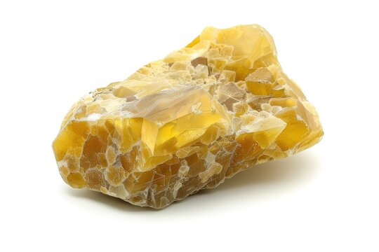 A captivating close-up of a raw, golden calcite specimen exhibiting intricate crystalline structures, evoking a sense of geological wonder.
