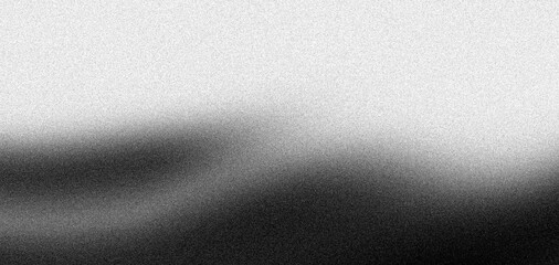 Dark and light grey noisy gradient banner background, grainy monochrome black and white abstract noise texture header backdrop design