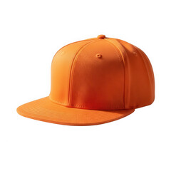 Fototapeta premium An orange baseball cap on a white background isolated on transparent background