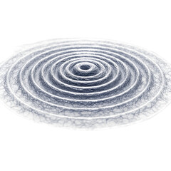 Naklejka premium Abstract Concentric Circles Fractal