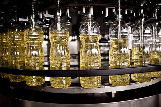 Rotary filling machine automated production line for sunflower oil bottling