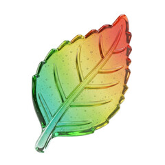 Fototapeta premium Translucent rainbow leaf