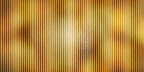 Obraz premium Golden corrugated metal sheet with shiny surface texture transparent background