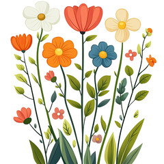 Fototapeta premium Bright spring flower PNG design with transparent background, ideal for invitations, stickers, packaging, and vibrant seasonal branding.