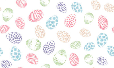 Seamless easter eggs pattern