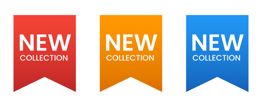 Vibrant colorful gradient banners for new collection launches and retail store advertising