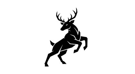Obraz premium Deer silhouette vector illustration
