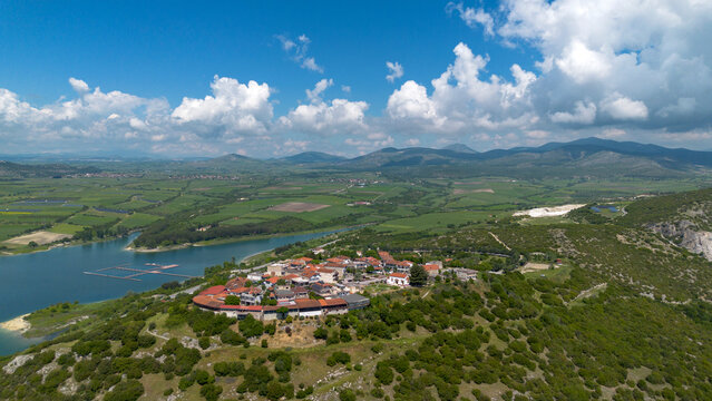 The bridge of Servia over Polyfytos lake in Kozani - Greece