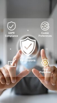 Explore user permissions and data protection controls through an easy-to-use digital interface for managing cookie preferences and ensuring GDPR compliance