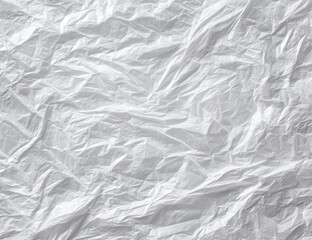 Obraz premium Detailed close-up of a crumpled white paper with visible folds, textures, and subtle shadows