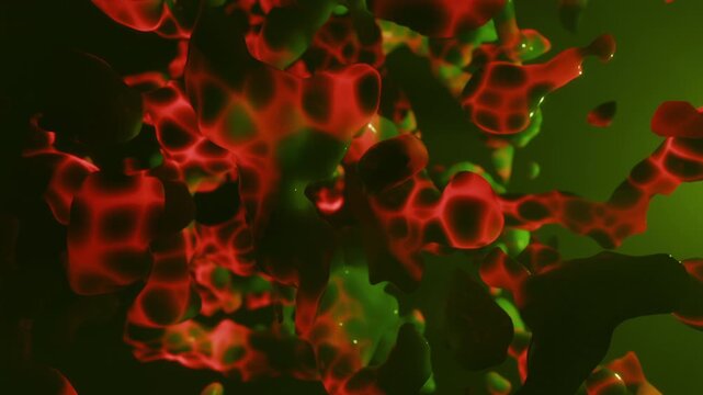 Toxic slime virus rapidly mutates 3d animation
