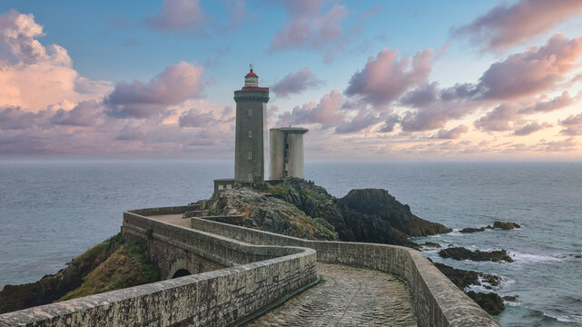 Scenic view with Petit Minou Lighthouse in Brittany France