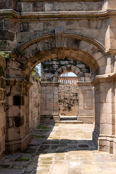 Madagascar, gangway in the former Queen's palace, in Antananarivo,  Rova Palace