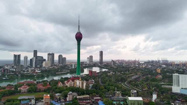 A dynamic hyperlapse capturing Colombo&rsquo;s bustling cityscape, modern skyline, waterfront and fast-moving urban life.