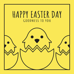 Vector Happy Easter Day Design Background