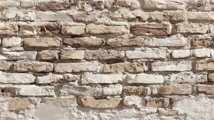 Fototapeta premium Textured Brick Wall with Natural Variation and Earthy Tones Perfect for Backgrounds, Design Projects, and Architectural Illustrations