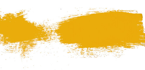 Fototapeta premium Yellow textured brush stroke ink splash creating banner