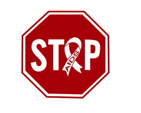 STOP se&ntilde;al lazo AIDS.