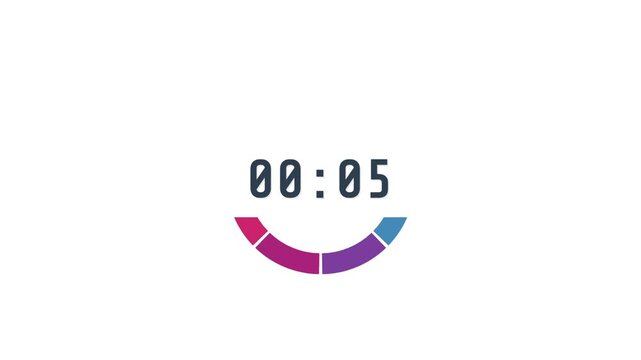 Simple Circular 10 Second Countdown Timer Graphic