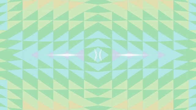 Geometric pattern with symmetrical triangles in pastel shades viewed from directly above