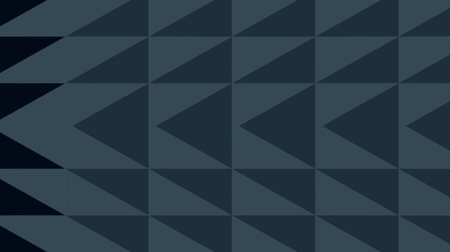 Geometric pattern of triangles in varying shades of blue, creating a modern abstract design viewed from directly above