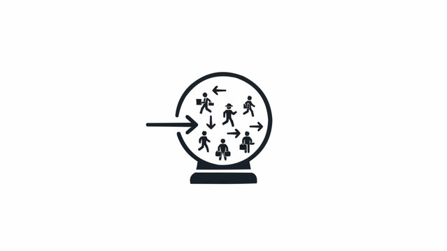 Crystal Ball with Silhouettes of People Inside.