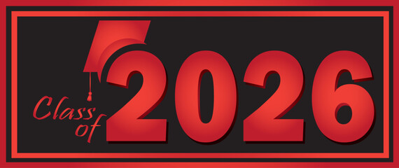 Graduation 2026 blk red