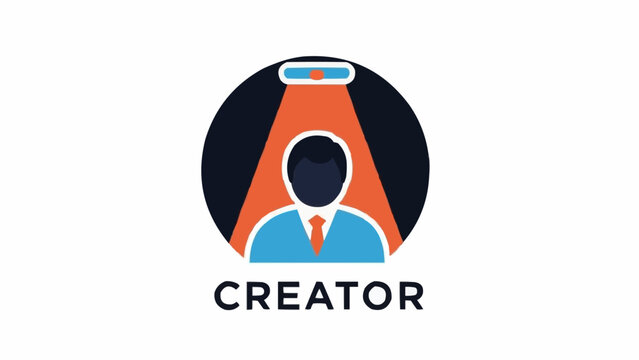 Creator Person Icon Design Logo.