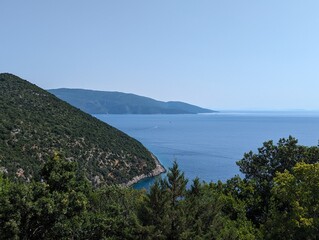 view of the sea from a mountain