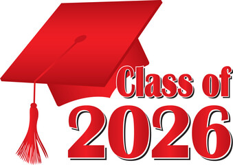 graduationcapclassof2026red