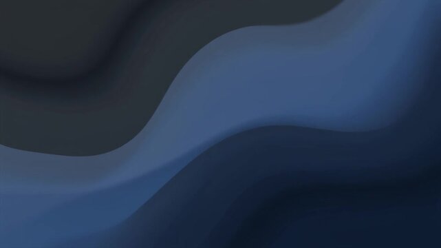 Dark Blue Layered Wave Background, Abstract Navy Paper Cut Loop, Professional Corporate Depth Animation