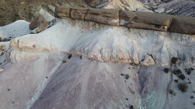 Drone Shot of Cerro de los 7 Colores in Uspallata Mendoza, Argentina