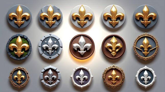 set of golden easter eggs