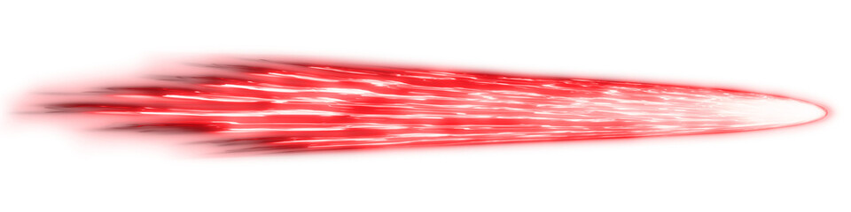 Red meteorite shoot effect isolated on white background © iPood