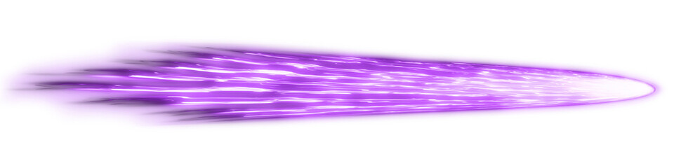 Purple meteorite shoot effect isolated on white background © iPood