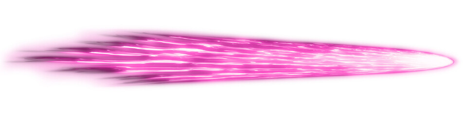 Pink meteorite shoot effect isolated on white background © iPood