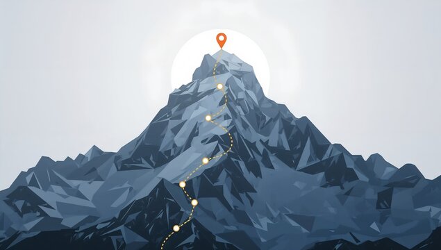 A Mountain Journey: Navigating the path to reach peak