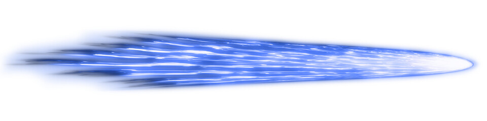 Blue meteorite shoot effect isolated on white background © iPood